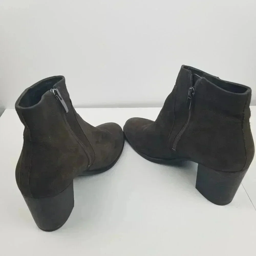 Ecco Danish Design Women's Brown Fringe Western Festival Bootie  EU 40 US 9